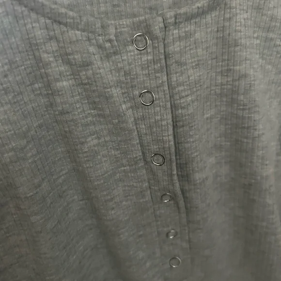 Gray Ribbed Bodysuit - Picture 8 of 8